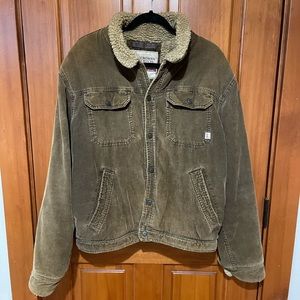 Abercrombie and Fitch Vintage Sherpa corduroy Trucker Jacket Mens Y2K
